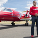 Image for article titled Learjet Cuts A Rope Held By Flyboarders In An Extremely Low Pass
